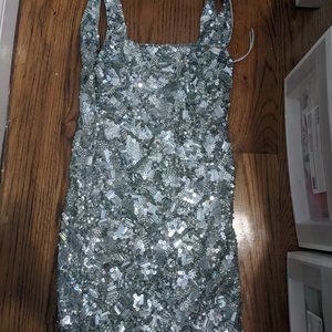 Alice + Olivia Addie dress in light blue